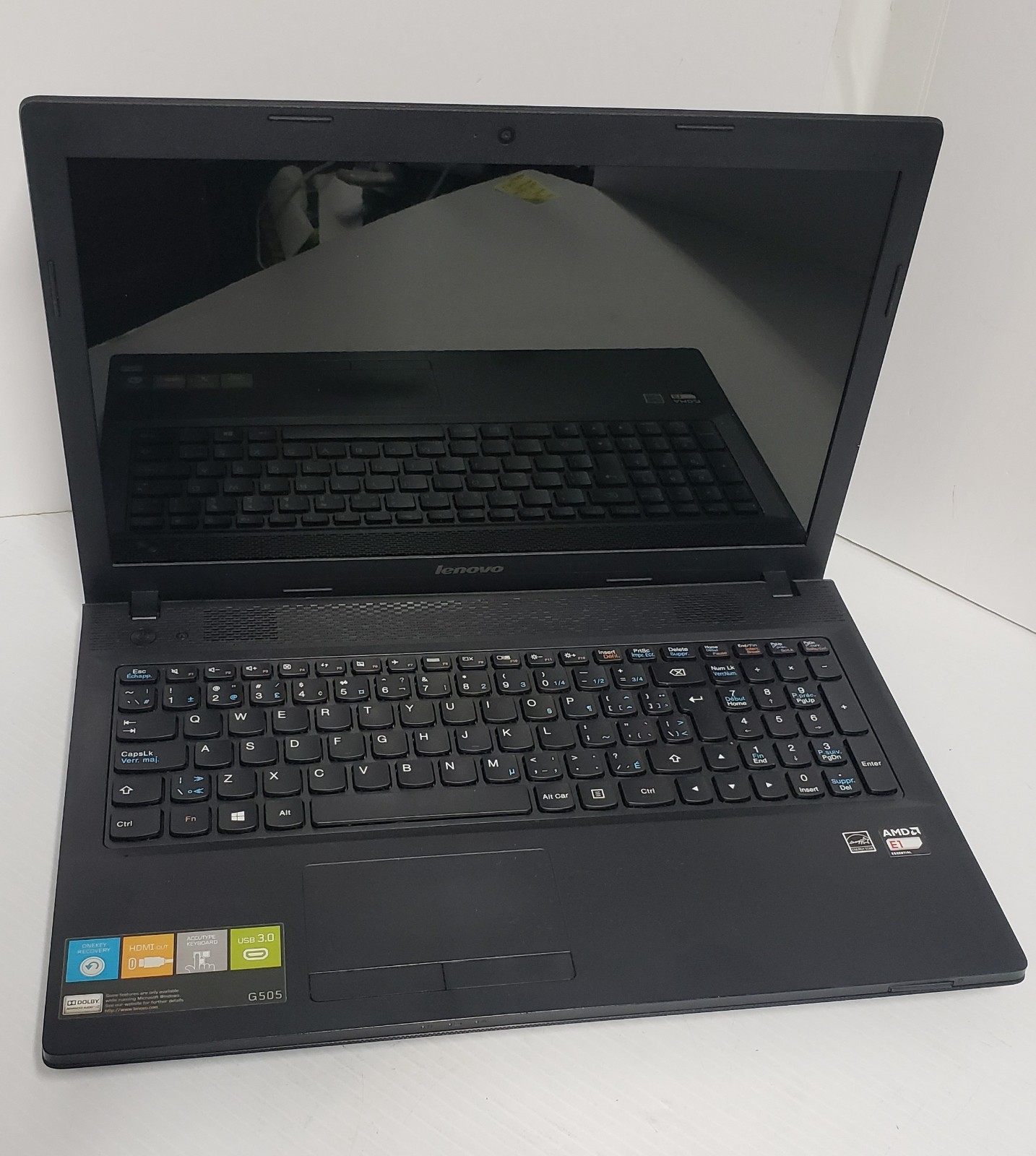 Lenovo G505 Laptop AMD E1-2100 1GHz 260GB HDD 2GB Ram Win 8