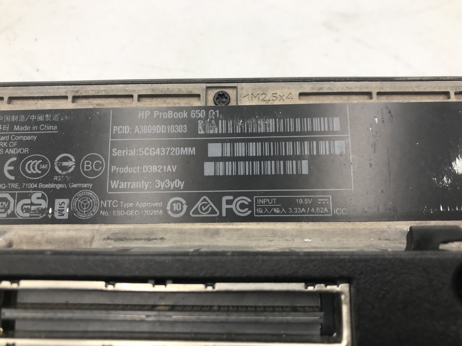 HP PROBOOK 650 G1 – FOR PARTS/REPAIR – INTEL I5 4TH GEN – NO RAM – READ DESC -BB