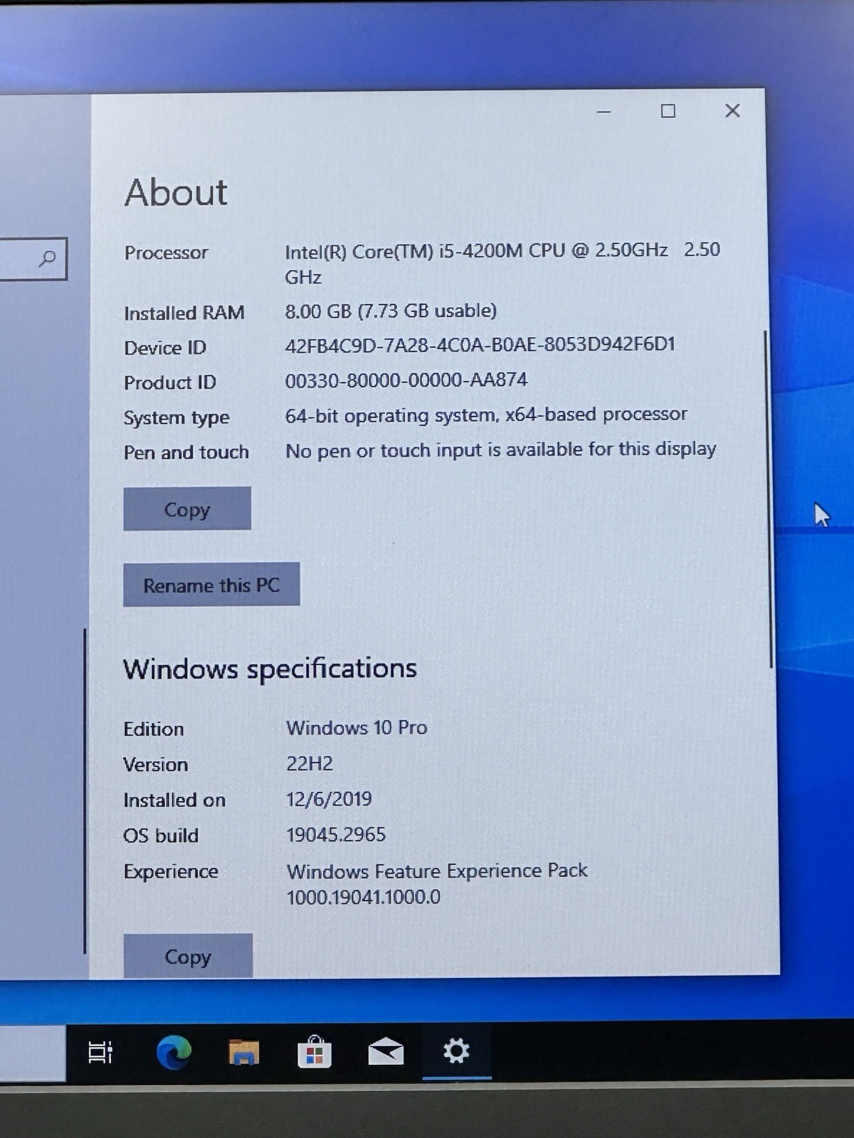 Lenovo ThinkPad T440p Core i5 4th Gen 8gbRAM 256 SSD Win 10 Pro