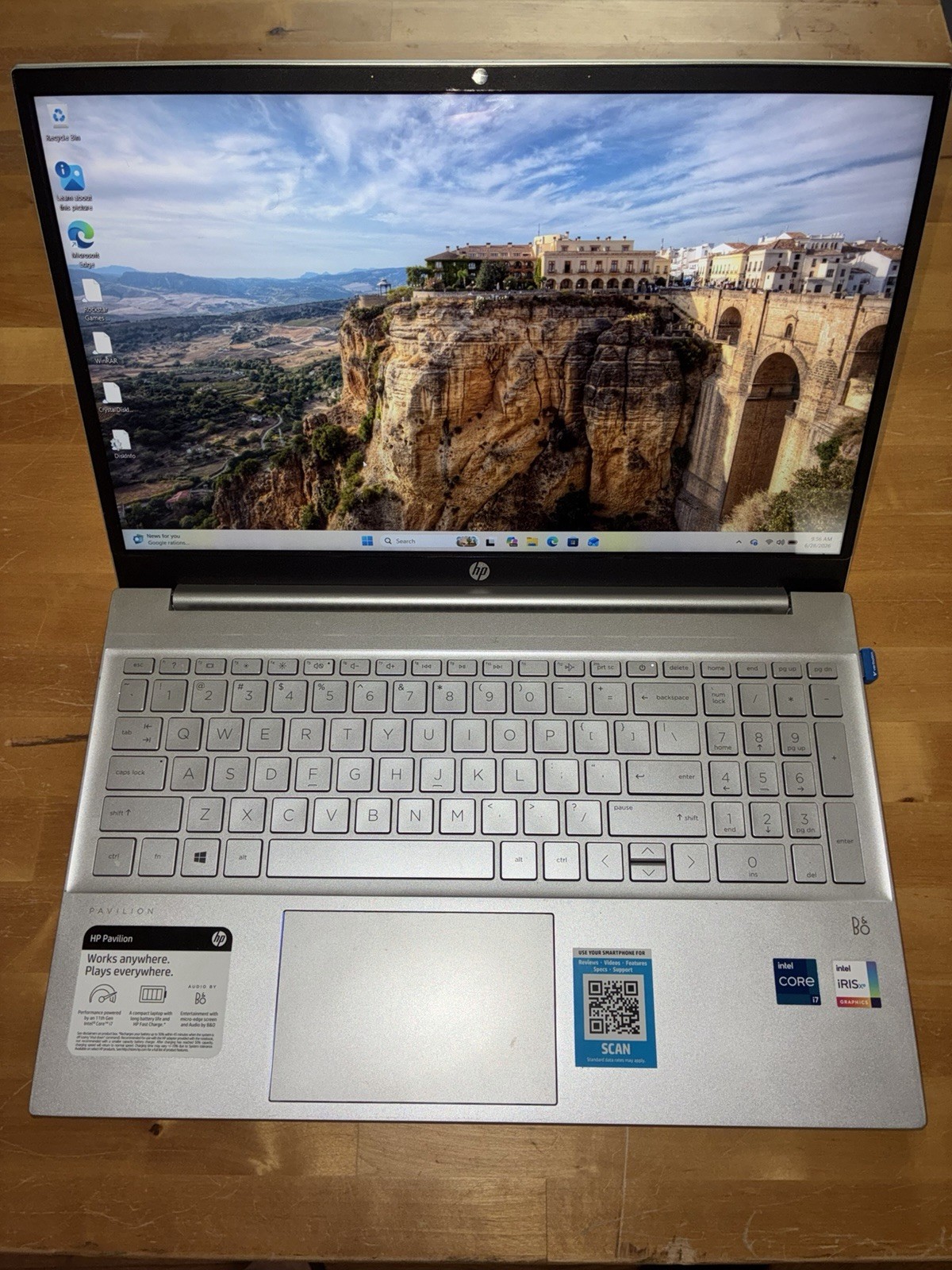 HP Pavilion 15-eg0021nr 15″ Intel i7-1165G7 2.8GHz 16GB RAM 512GB NMVe W11-Pro