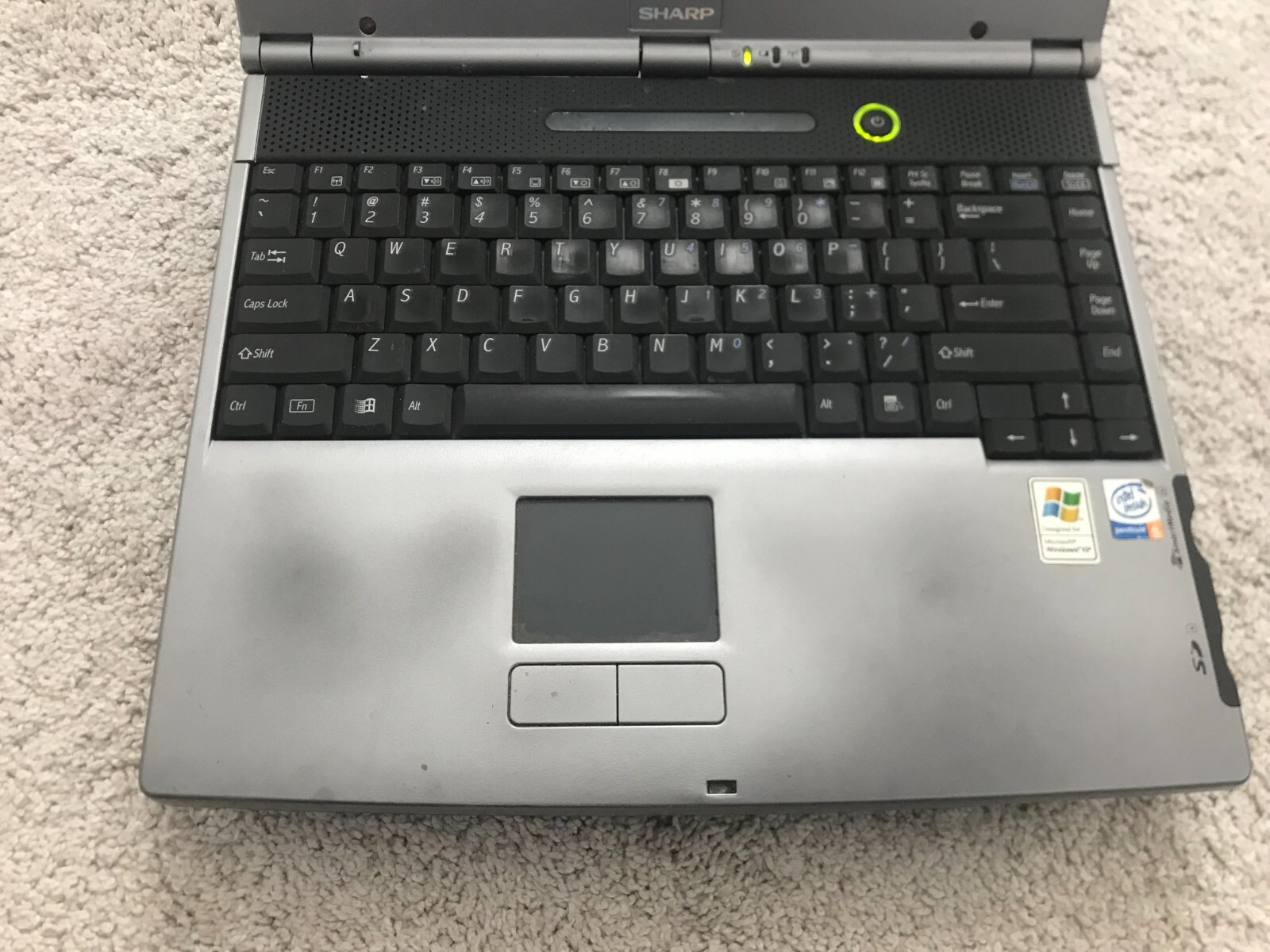 SHARP NOTEBOOK COMPUTER PC-GP20 VI456VQLPI Intel Pentium 4 Unknown Missing Parts