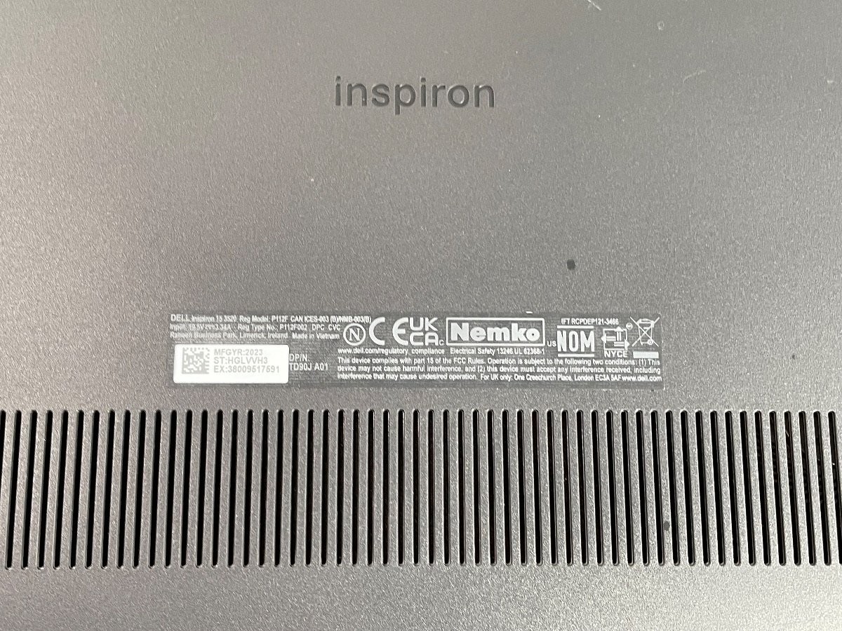 Dell Inspiron 15 3520 15.6″ i5-1155G7 2.50GHz 16GB DDR4 1TB NVMe Win 11 Pro