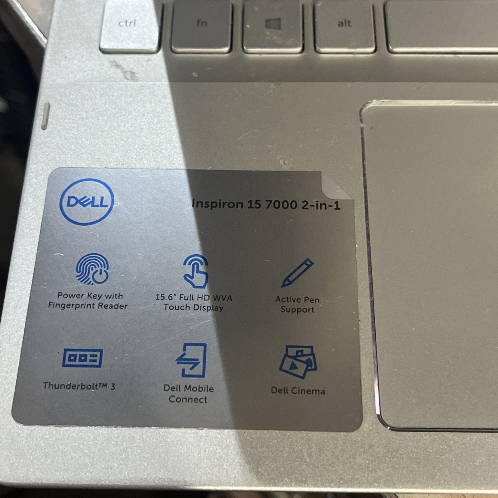 DELL INSPIRON 7591 2 IN 1 INTEL CORE I5-10210U 8GB RAM NO HD