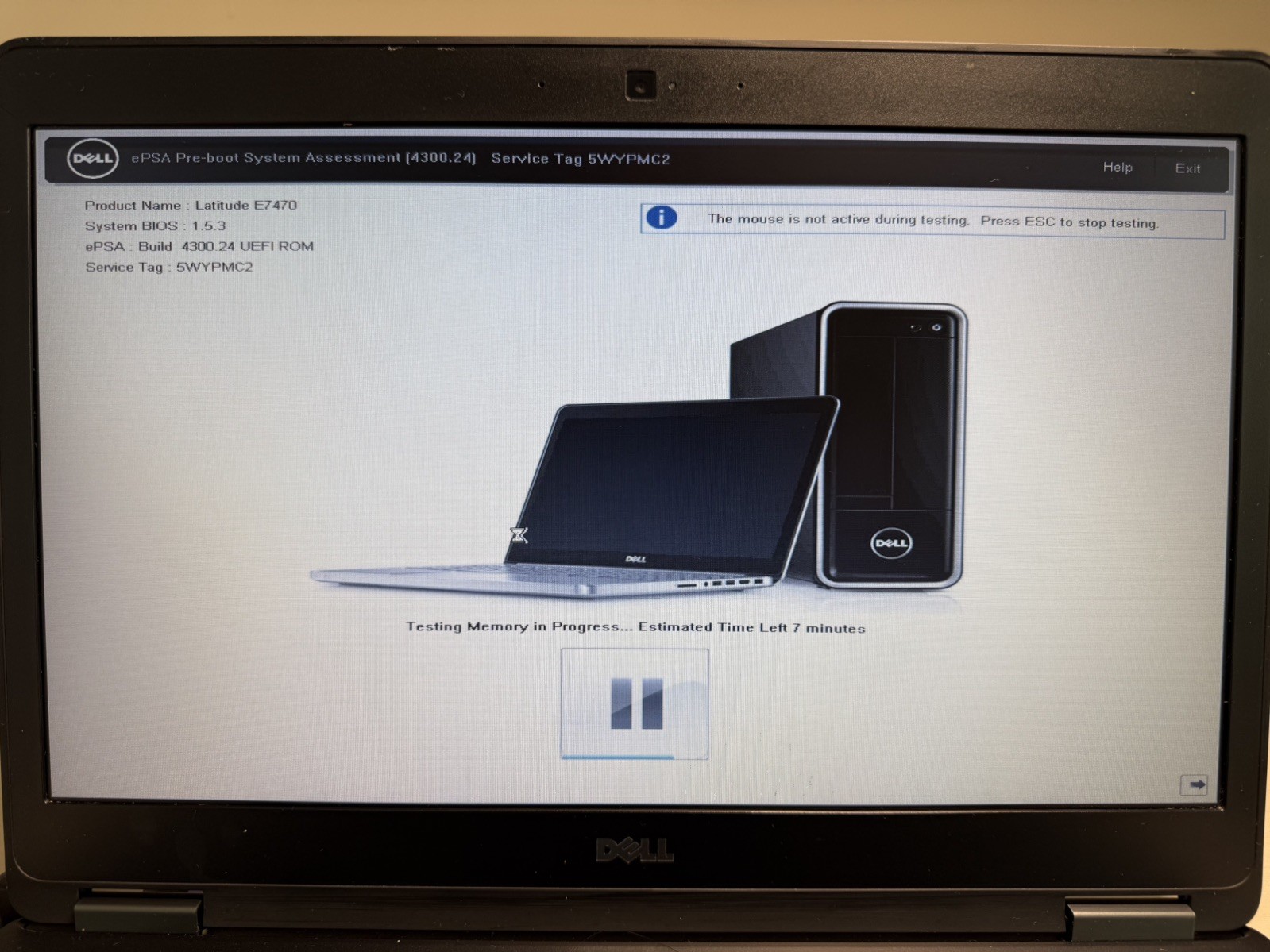 Dell Latitude E7470 Laptop Intel Core i5 6th Gen No HD/OS/AC Adapter