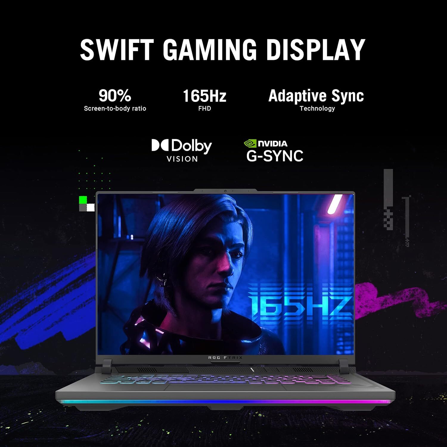 Gaming Laptop – ROG Strix G16 (2024) – 16” FHD 165Hz, RTX 4060, Intel i7-13650H