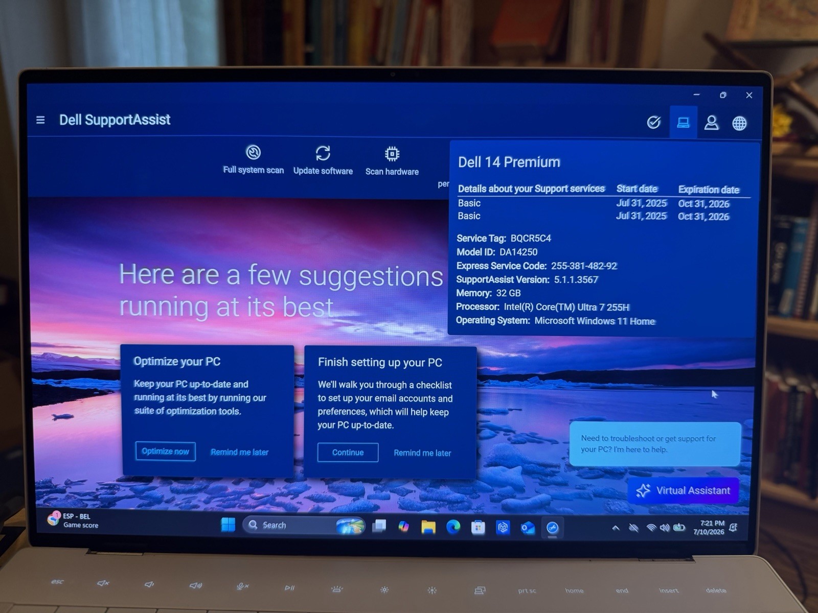 Dell XPS14 Premium DA14250 14″ 3.2K 120Hz Touch OLED Core Ultra 7 255H 32GB 1TB
