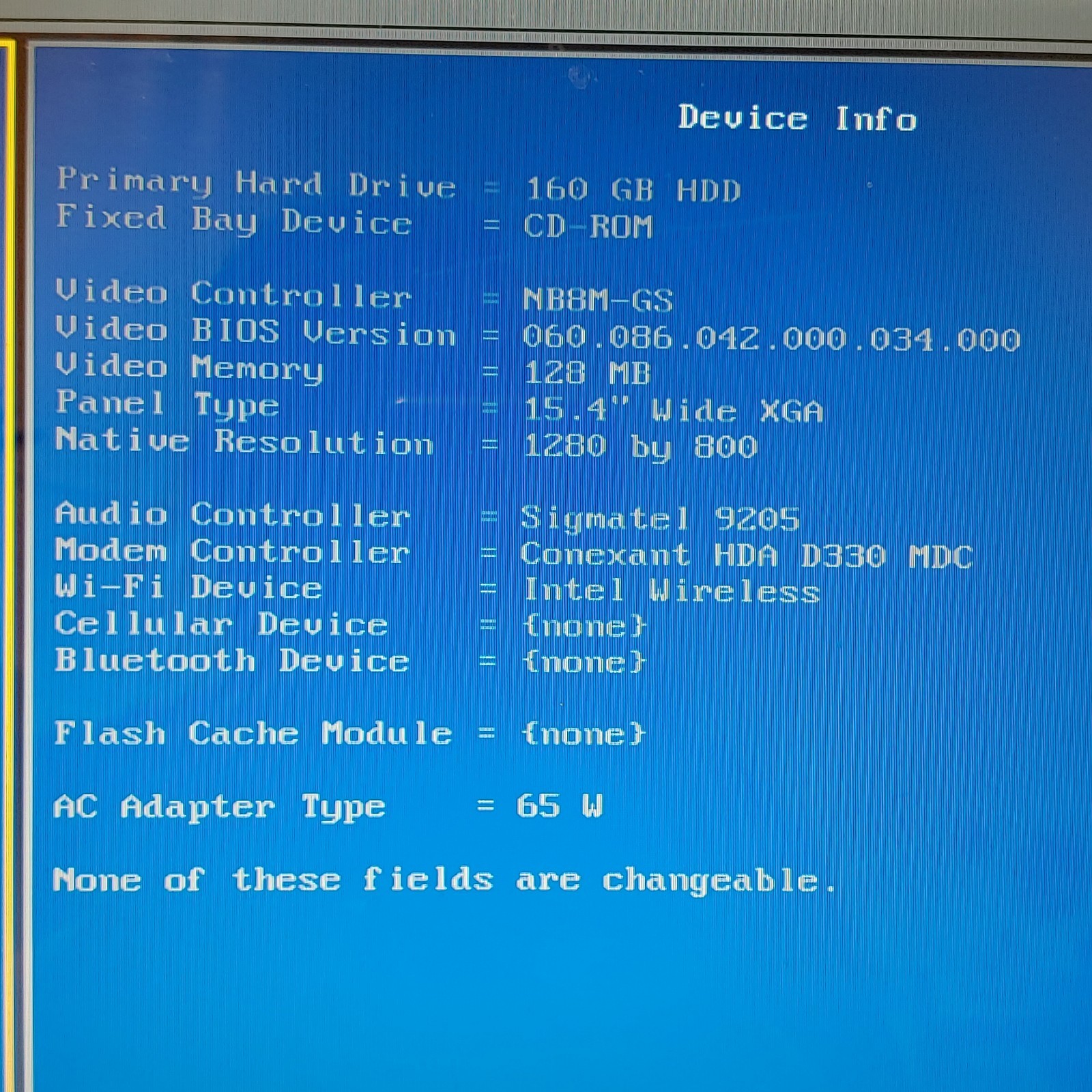 Dell Inspiron 1520 Laptop Clean & Ready To Go Windows XP Home 160GB 256MB 2GHZ