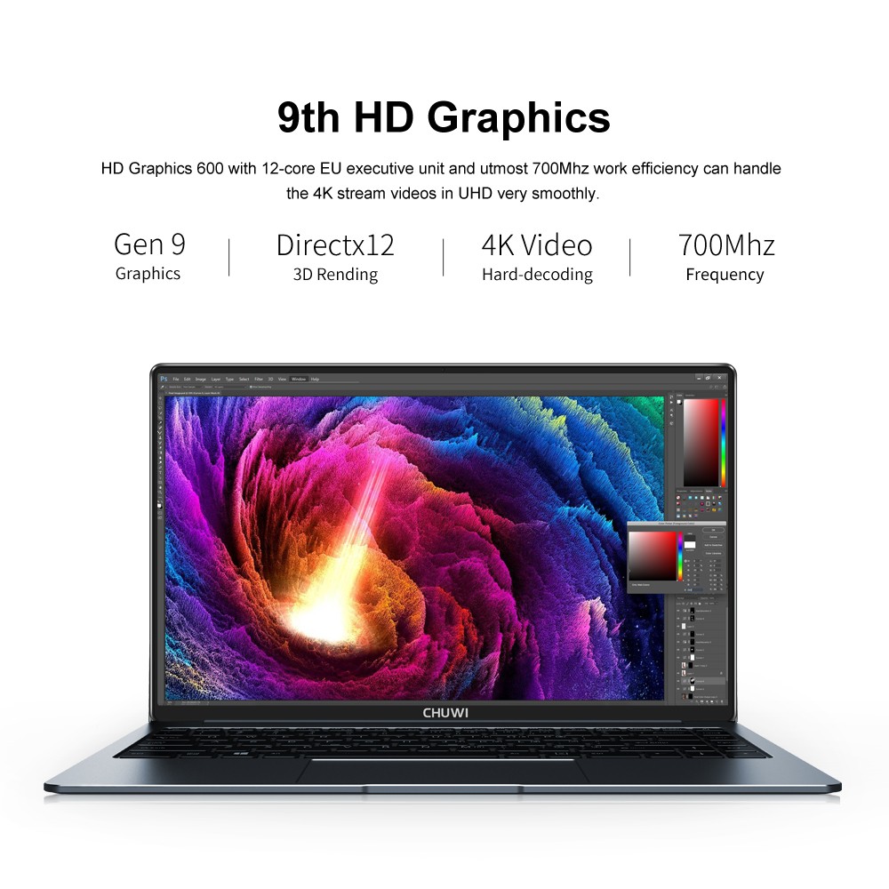 CHUWI Lapbook Pro 14.1″ Windows10 Laptop Intel N4100 Quad Core 8GB DDR4 256G SSD