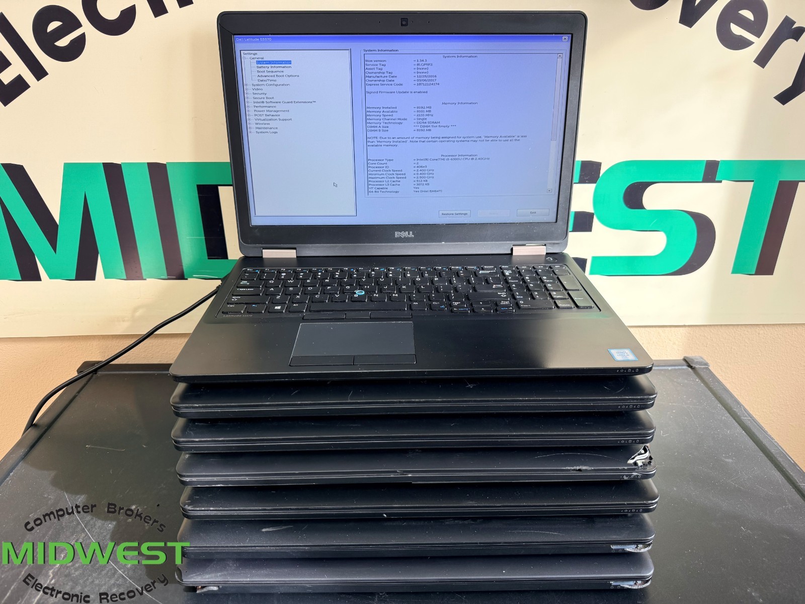 (Lot of 7) Dell Latitude E5570 & E5550 laptops (see desc.) (For Parts)