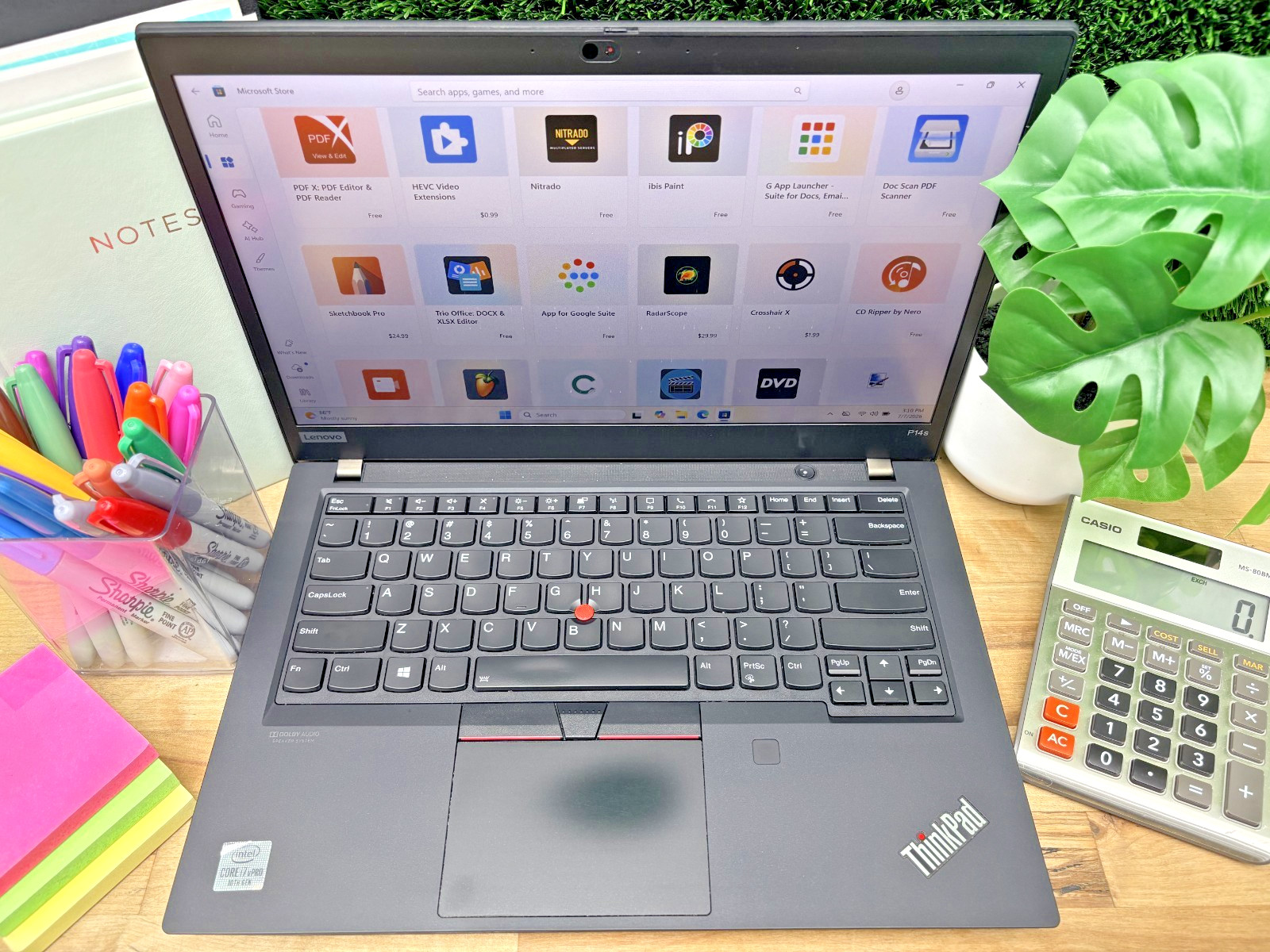 Lenovo ThinkPad P14s G. 1 Intel i7-10th Gen 1.80GHz 16GB RAM 256GB SSD W 11 Pro*
