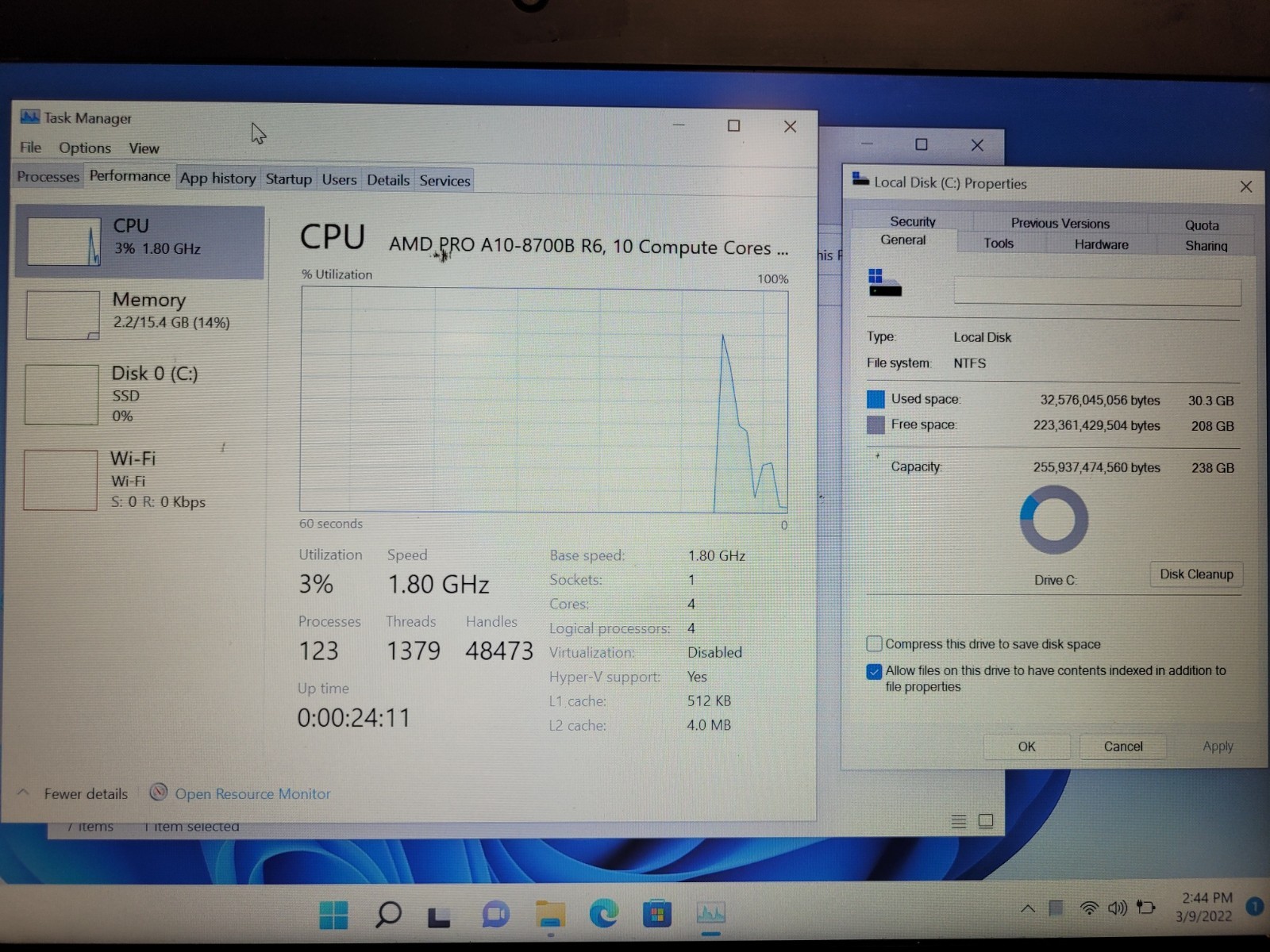 Hp elitebook 745 G3 14″ amd A10-8700b 16gb ram 256gb ssd charger READ 5CG70231B4
