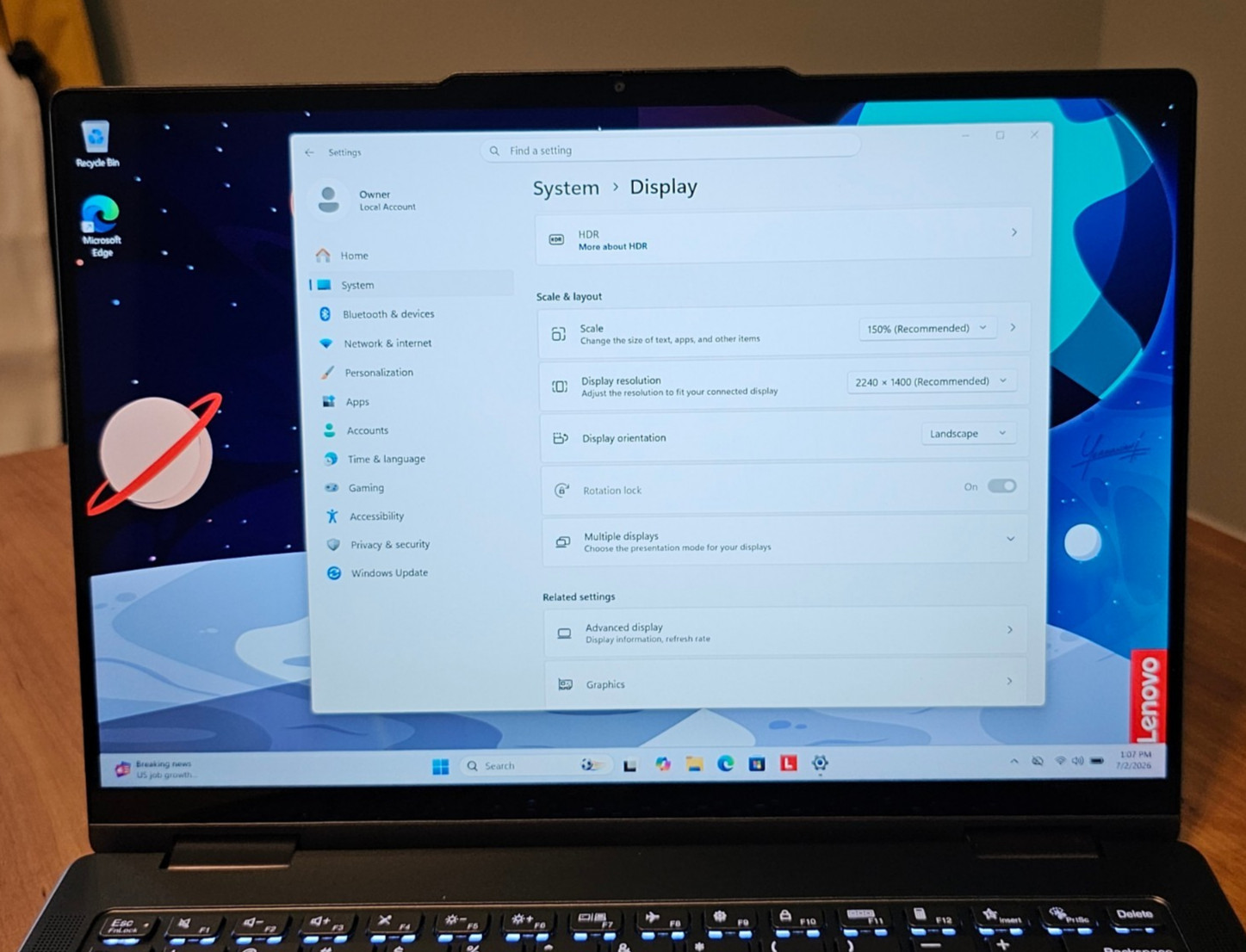Nice Lenovo Yoga 7 14IRL8 2.2K 2-in-1 Touch i7-1355U 16GB 512GB NVMe 94% Battery