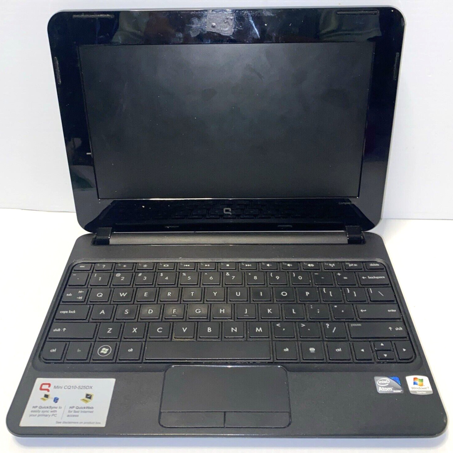 HP Compaq Mini CQ10-525DX 10.1” Intel Atom 1.66GHz Laptop *PARTS ONLY*
