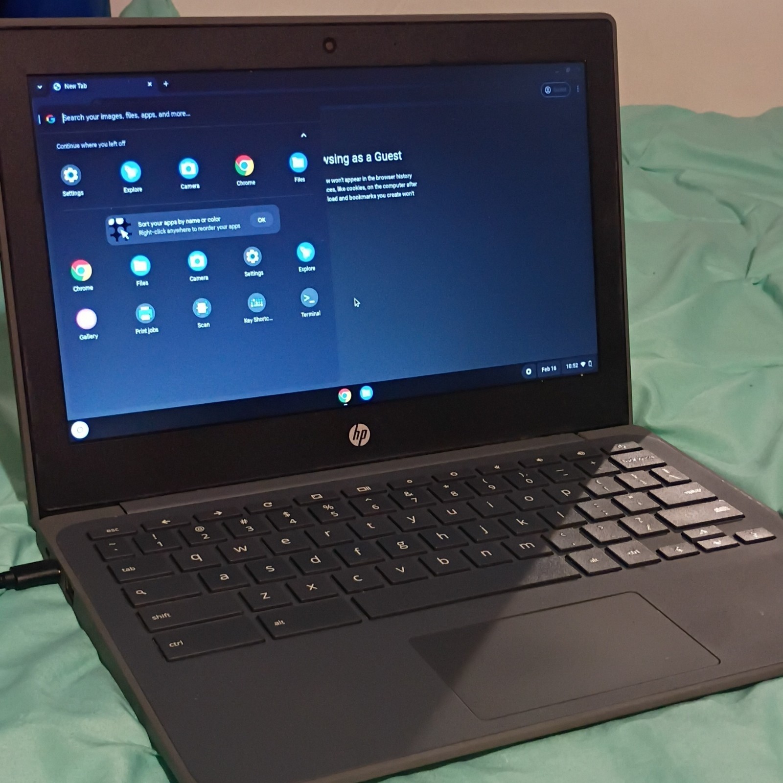 HP Chromebook Laptop Black Chrome OS Built-in Webcam Wi-Fi Less Than 12″ Screen