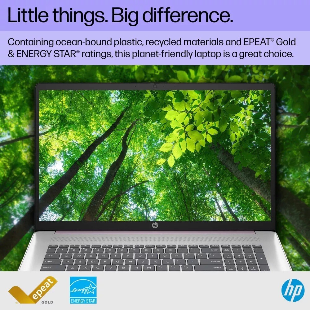 HP Laptop 17.3″ HD+ Intel N200 Up to 32GB RAM& 2TB SSD Win11 Pro+OFFICE Lavender