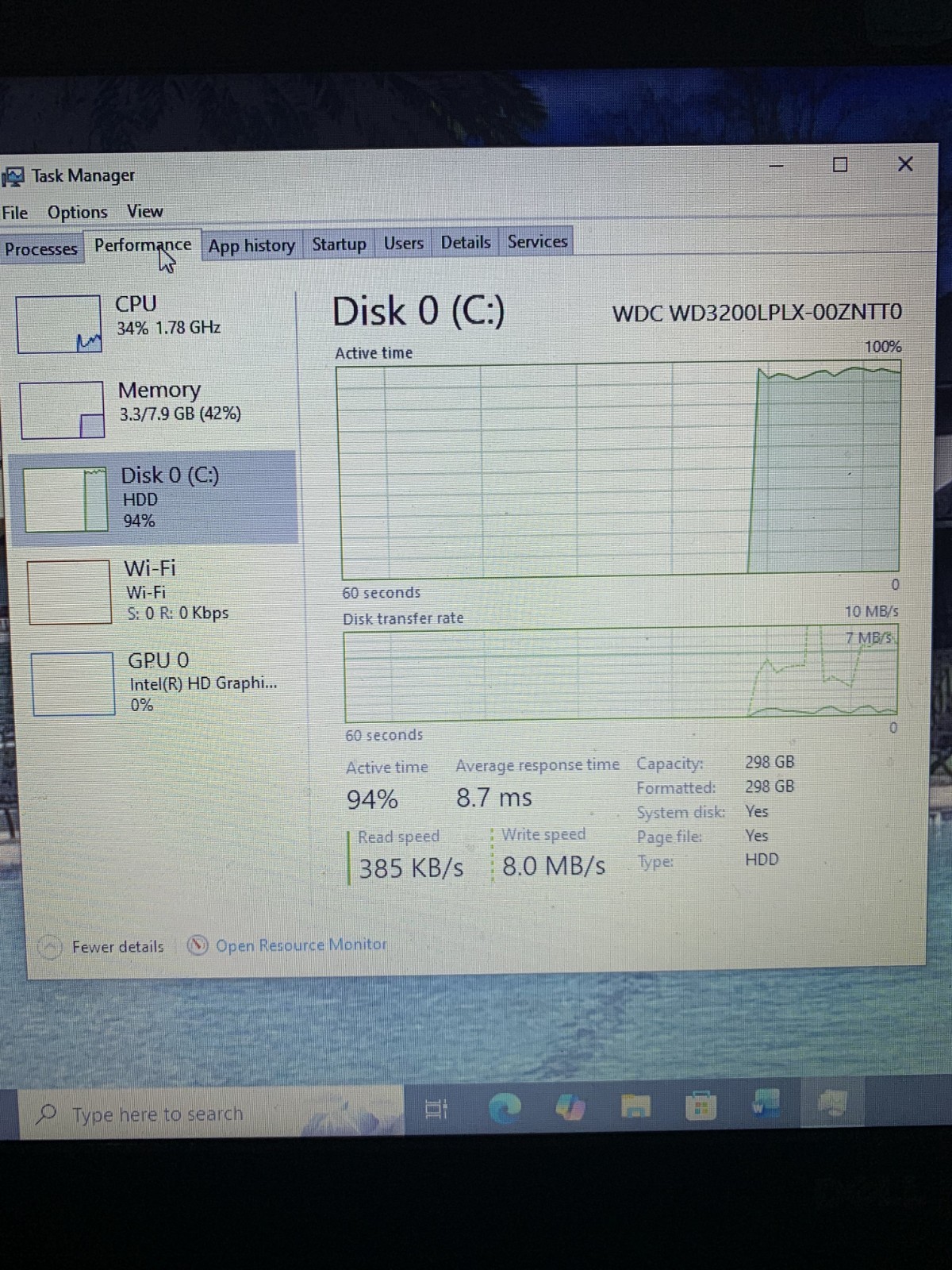 Dell Latitude 3560 laptop 8gb RAM 298gb HDD Windows 10 Pro 15.6” screen