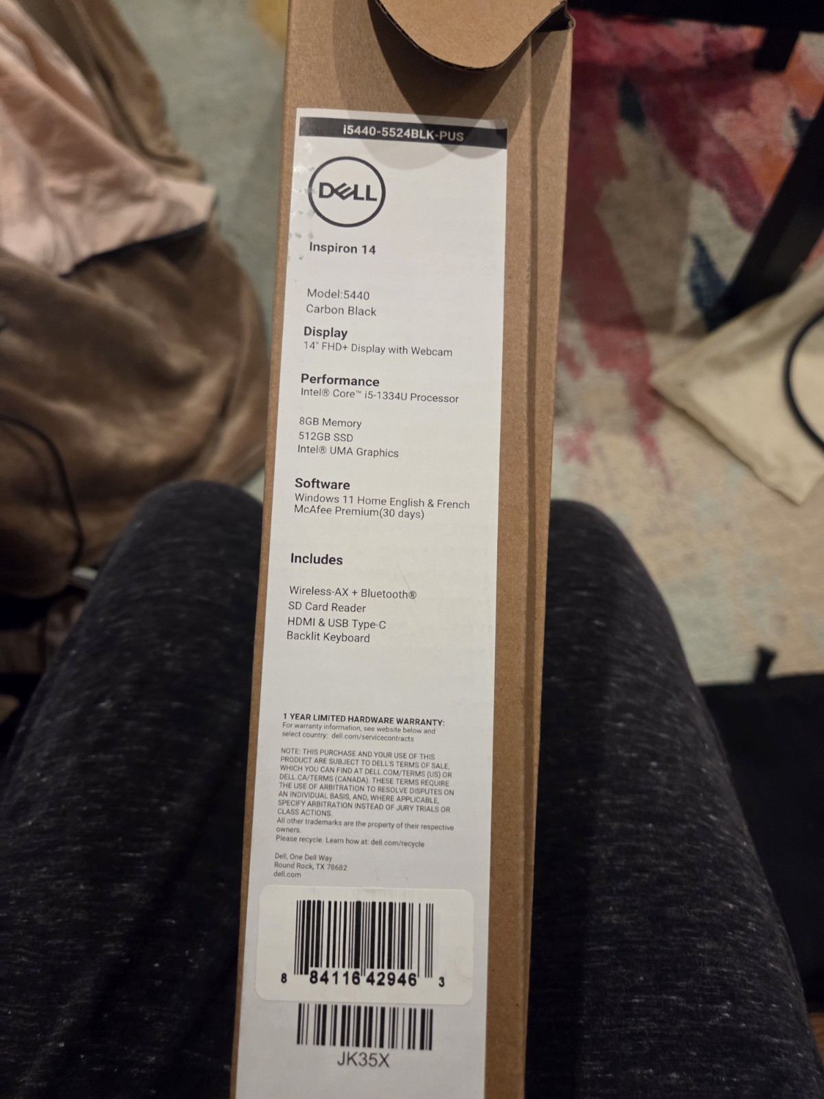Dell Inspiron 14 5440| 14″|intel Core i5-1334U 8GB DDR5,512GB ,under the warrnty
