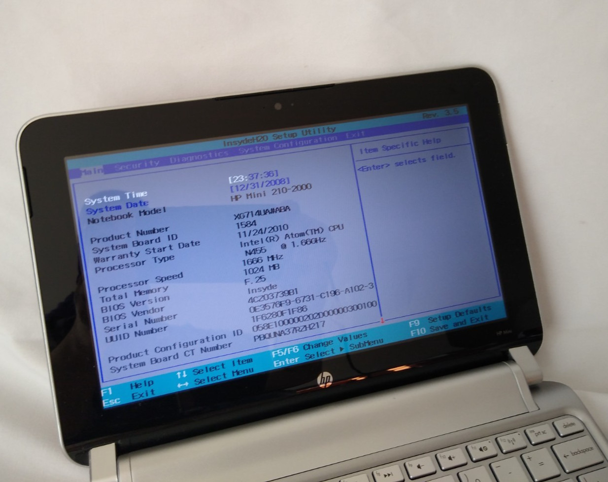 HP Mini 210 2090NR Intel Atom Laptop Notebook 10.1in 250 GB HDD Windows 7 Red PC