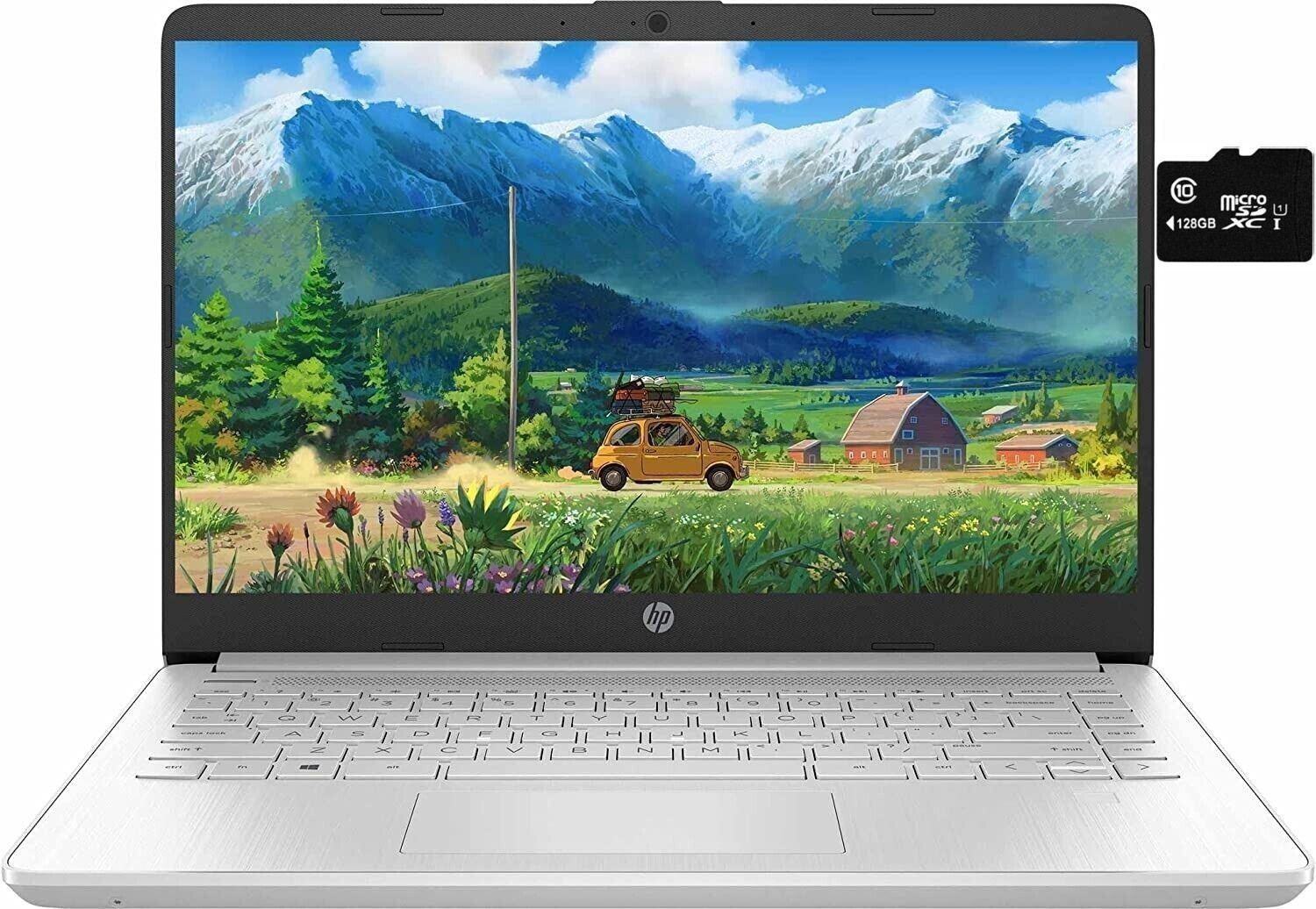 Newest HP 14″ HD Laptop, AMD 2-Core Athlon Silver, 16GB RAM 192GB (64+128) Win11