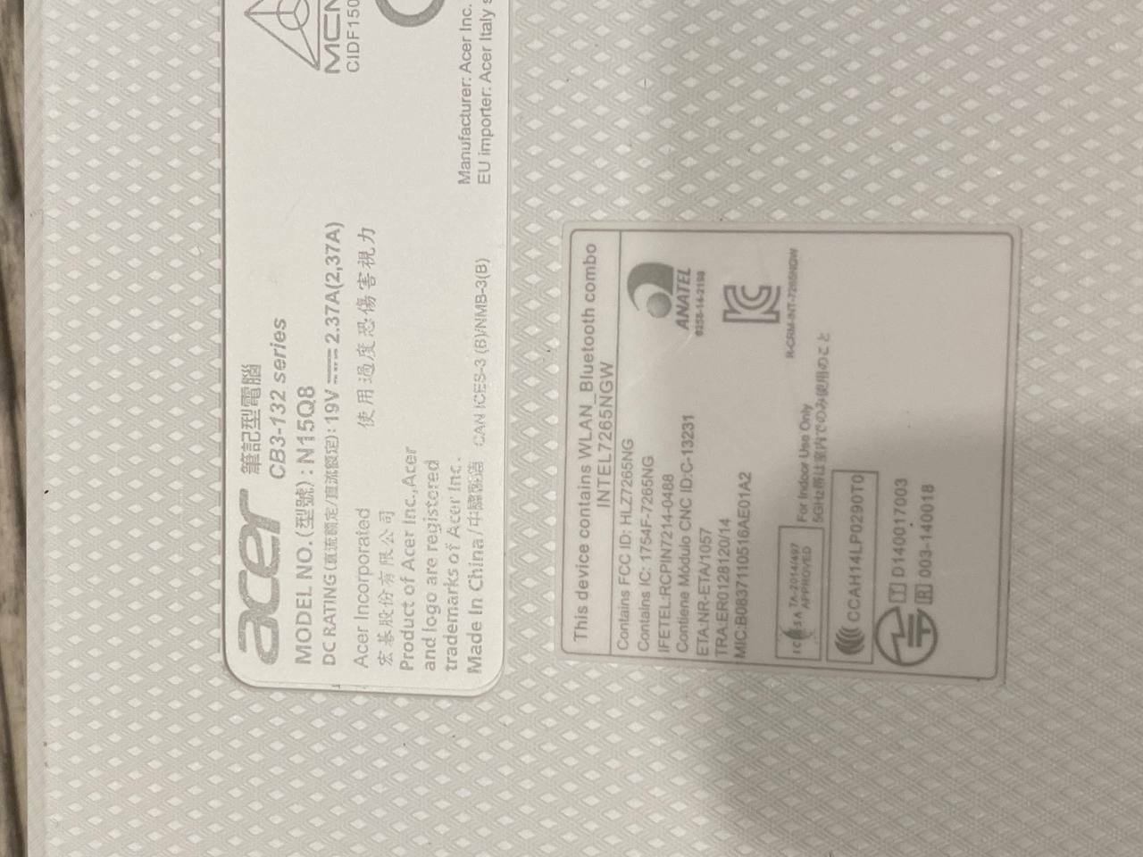 Acer Chromebook 11 Celeron N3060 11.6″ HD 4GB DDR3L 16GB Storage CB3-132-C4VV