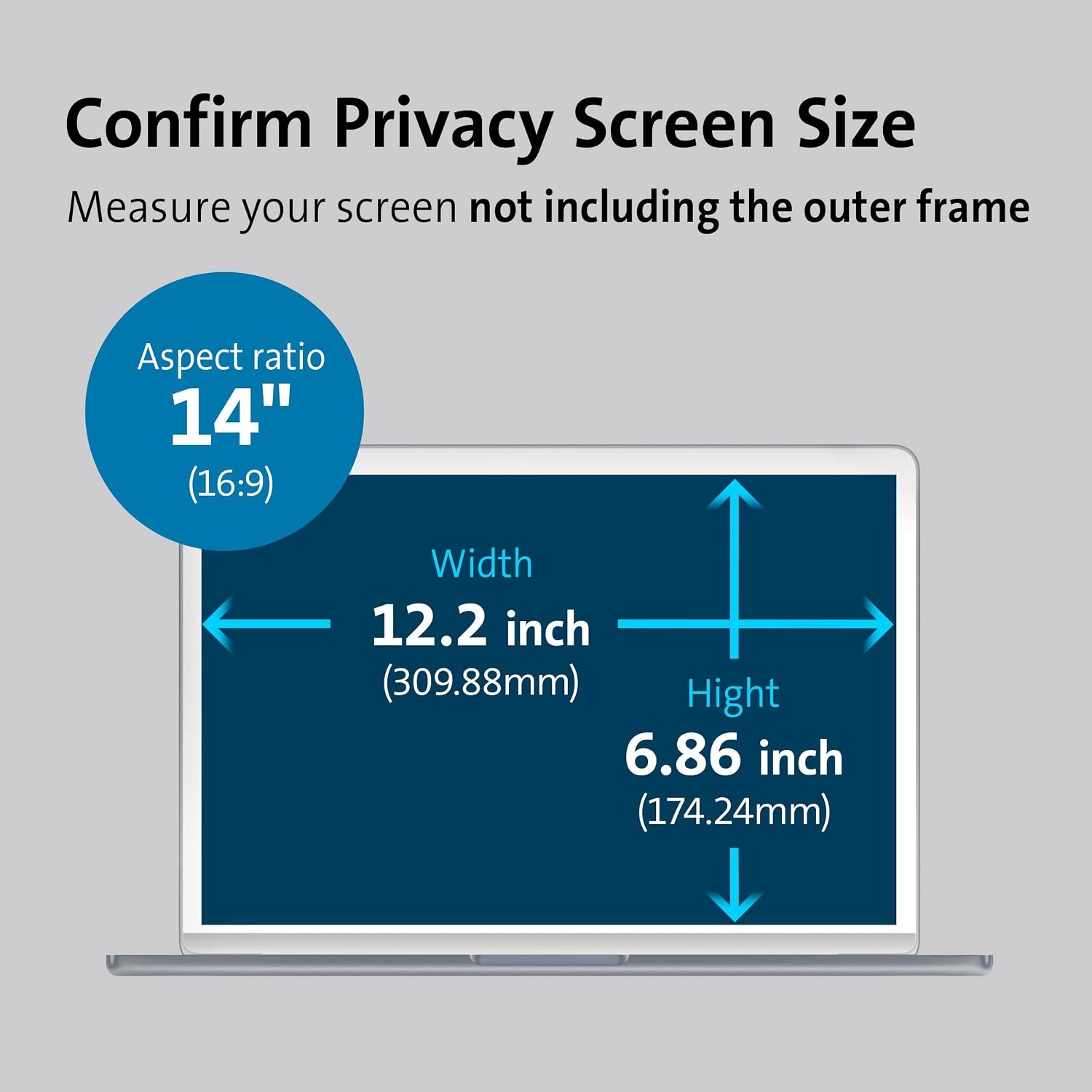 Screen Protector for 14 inch Laptop, Removable Privacy Filter, Anti Glare