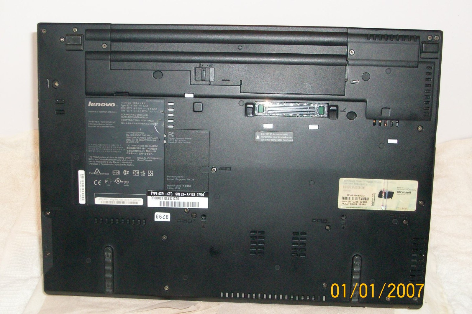 Lenovo (IBM) Thinkpad T60 Laptop Windows 10 Pro Intel T7200 3GB RAM 128GB SSD