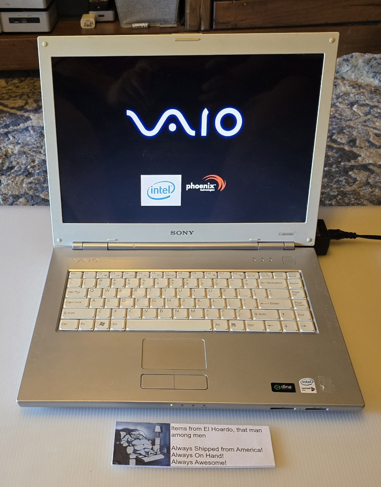 Sony Vaio VGN-N130G PCG-7T1L 512MB ram 80GB hdd 1.6ghz Core Duo Tested README