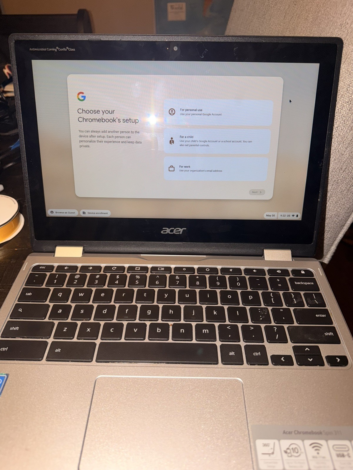 Acer Chromebook Spin 311 32GB Convertible Touchscreen Laptop N17Q8 CP311-2H 11.6