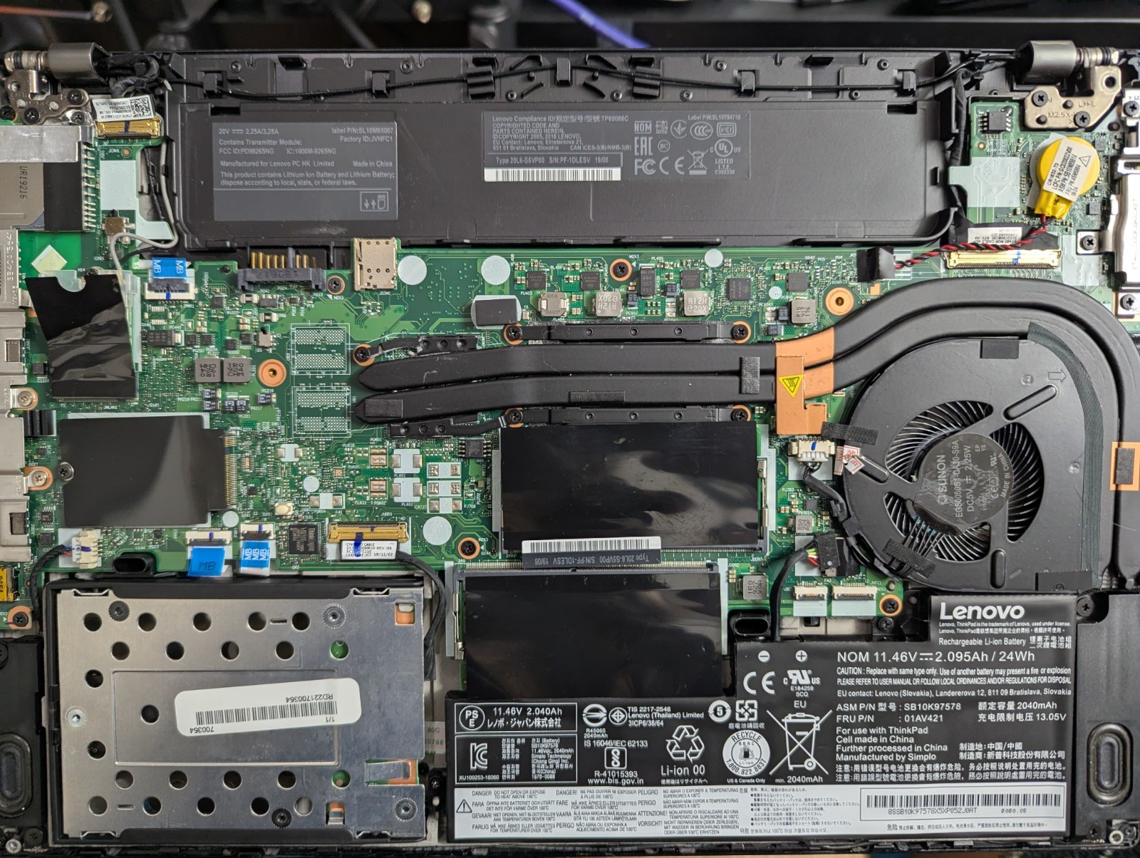 Lenovo thinkpad T480 i5-8350U 8 GB RAM, M.2 Carrier, 256GB M.2 SSD