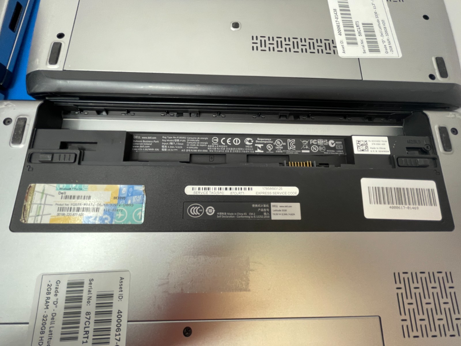 FOR PARTS: 5 Dell Latitude 3330 Intel Celeron 1007U 2GB RAM 320 GB HDD
