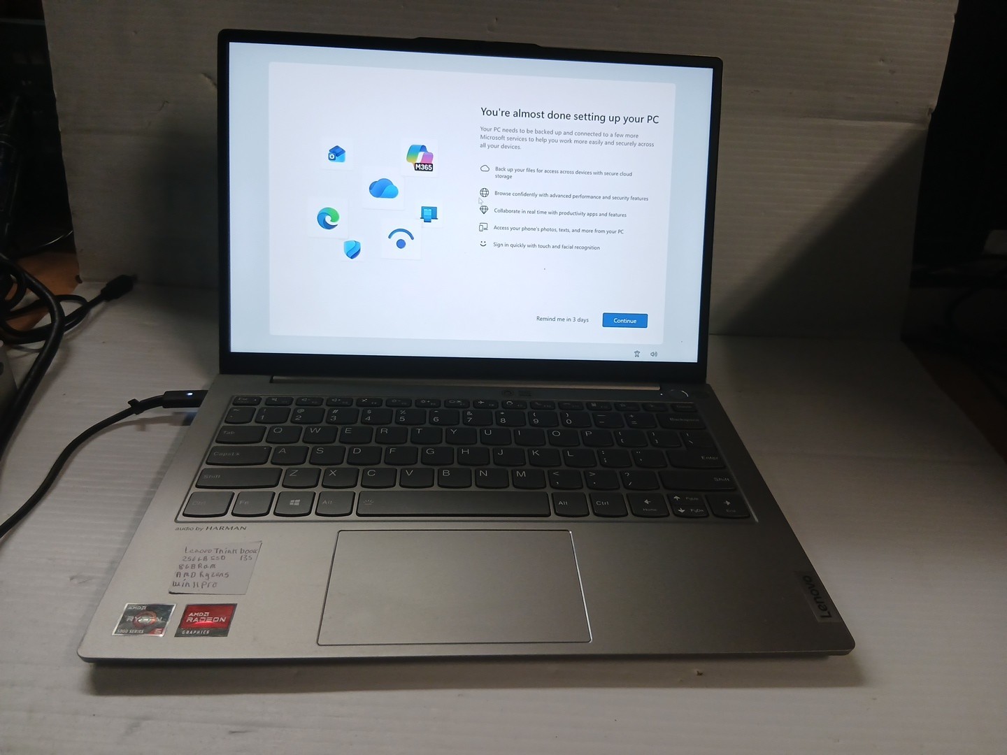 Lenovo Thinkbook 15 G4 ABA Touch Ryzen 5 5625U 2.30GHz 8GB RAM 256GB SSD W11P