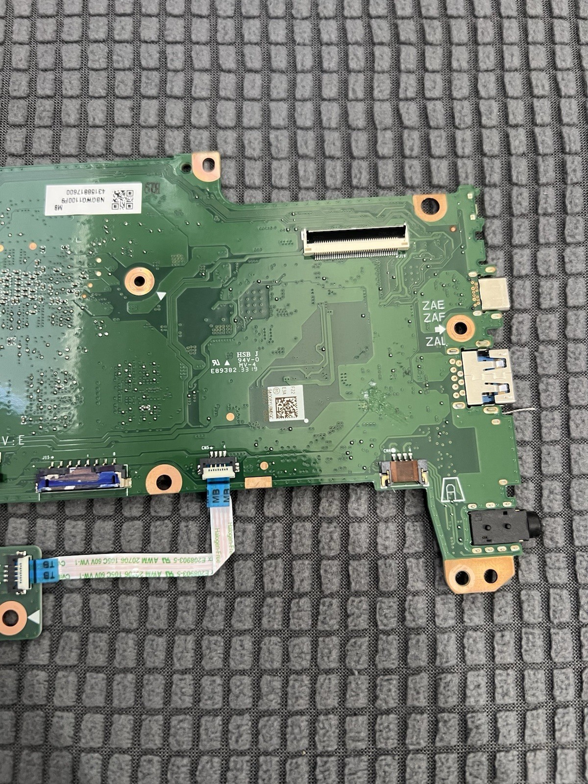 Acer Chromebook Spin 15 CP315-1H Motherboard DA0ZHYMB6E0 + USB Board DA0ZHYTB6E0