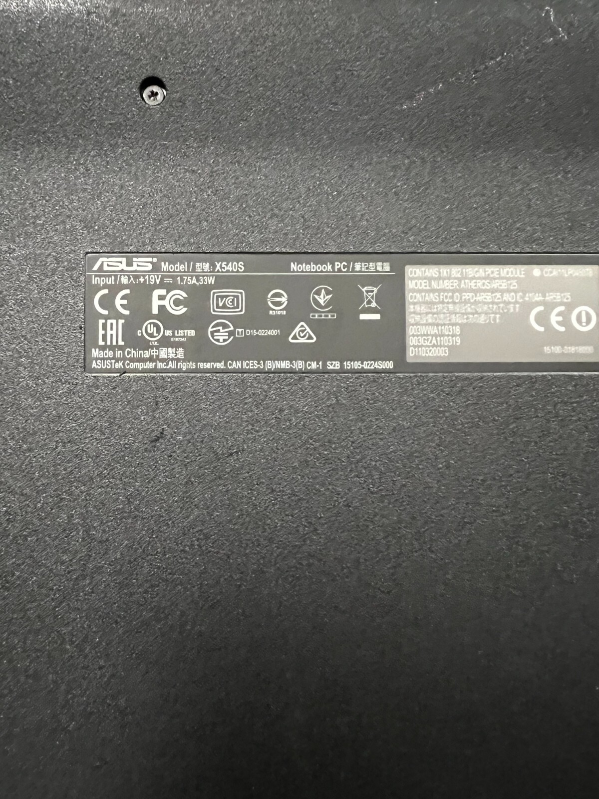 ASUS X540SA-BPD0602V 15″ Laptop, intel Pentium, No RAM, No HDD