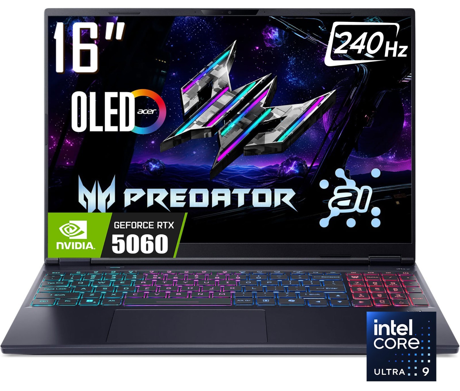 Acer Predator 16″ QHD OLED Gaming Laptop Intel Core Ultra 9 275HX RTX 5060 2TB