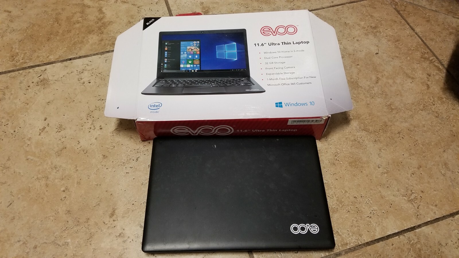 EVOO EV-C-116-1-BK Laptop 11.6″ HD Intel N3350 1.10GHz 32GB FOR PARTS