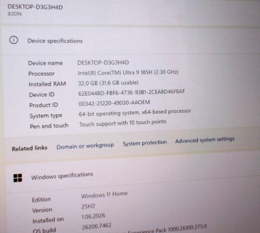 Lenovo Yoga Pro 9i 16IMH9 16″ Core Ultra 9 185H 32GB RAM 1TB GeForce RTX 4050
