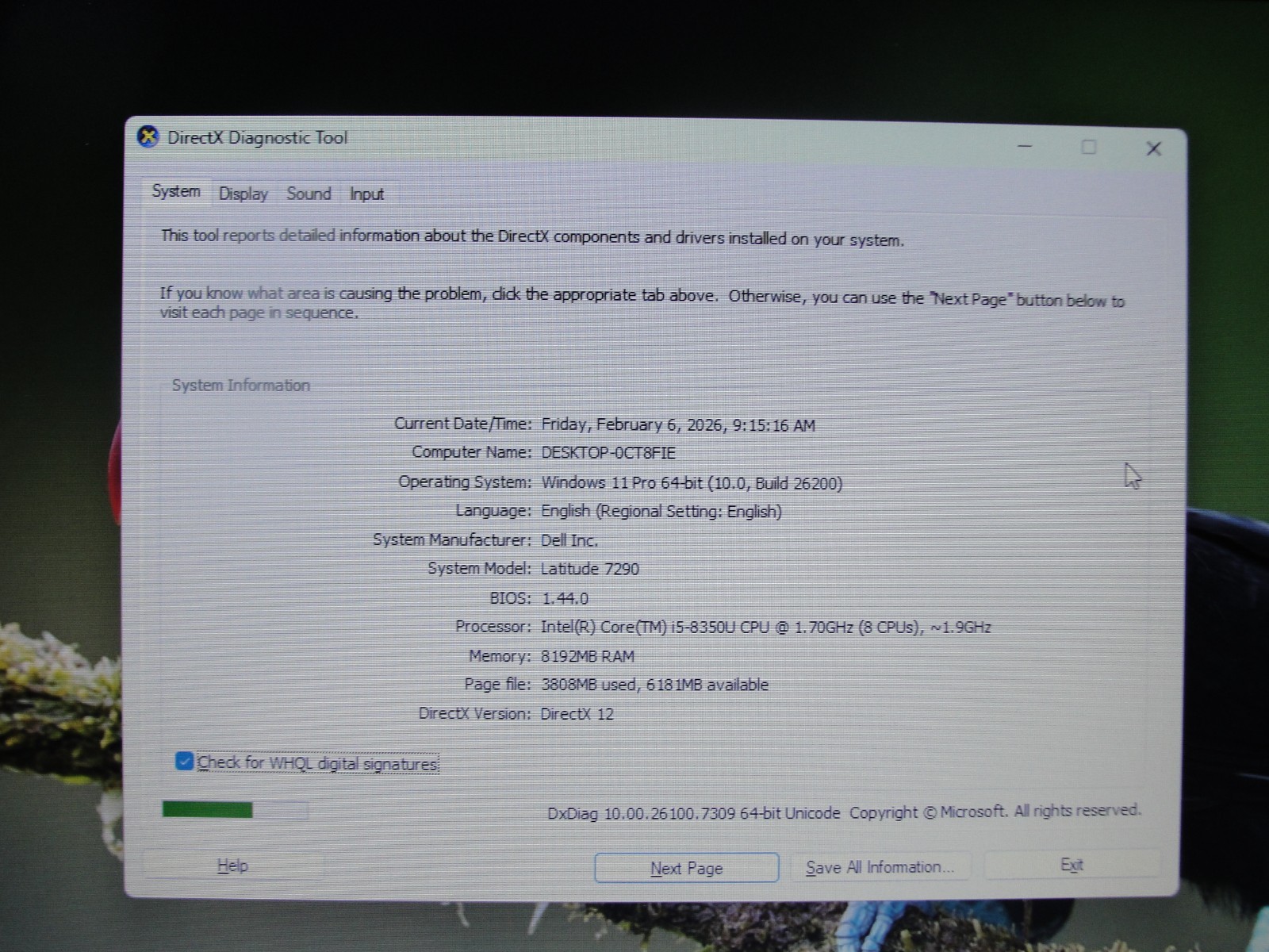 Dell Latitude 7290 12.5”HD Intel Core i5-8350U 1.7GHz 8GB RAM 256GB SSD +Charger