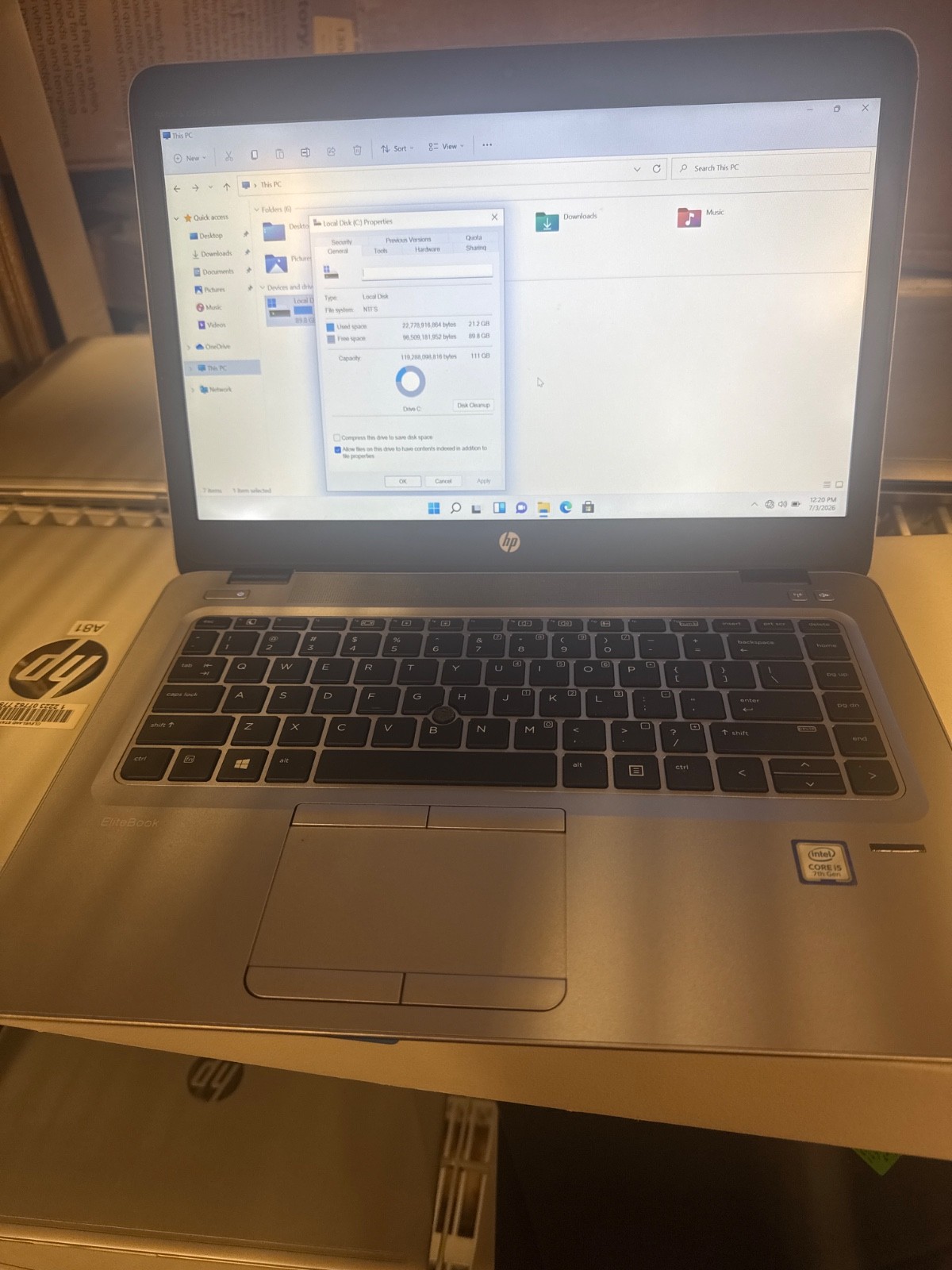 HP EliteBook 840 G4 8GB RAM, i5-7200U, 2.50GHz, 128GB SSD Windows 11 (AS IS)