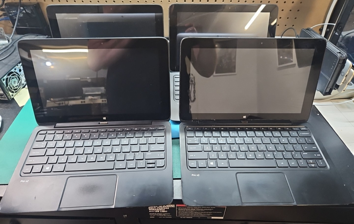 LOT 4 HP Pro x2 410 G1 11.6″ i5-4202Y 1.6GHz 4GB 2-in-1 Laptops FOR PARTS AS IS