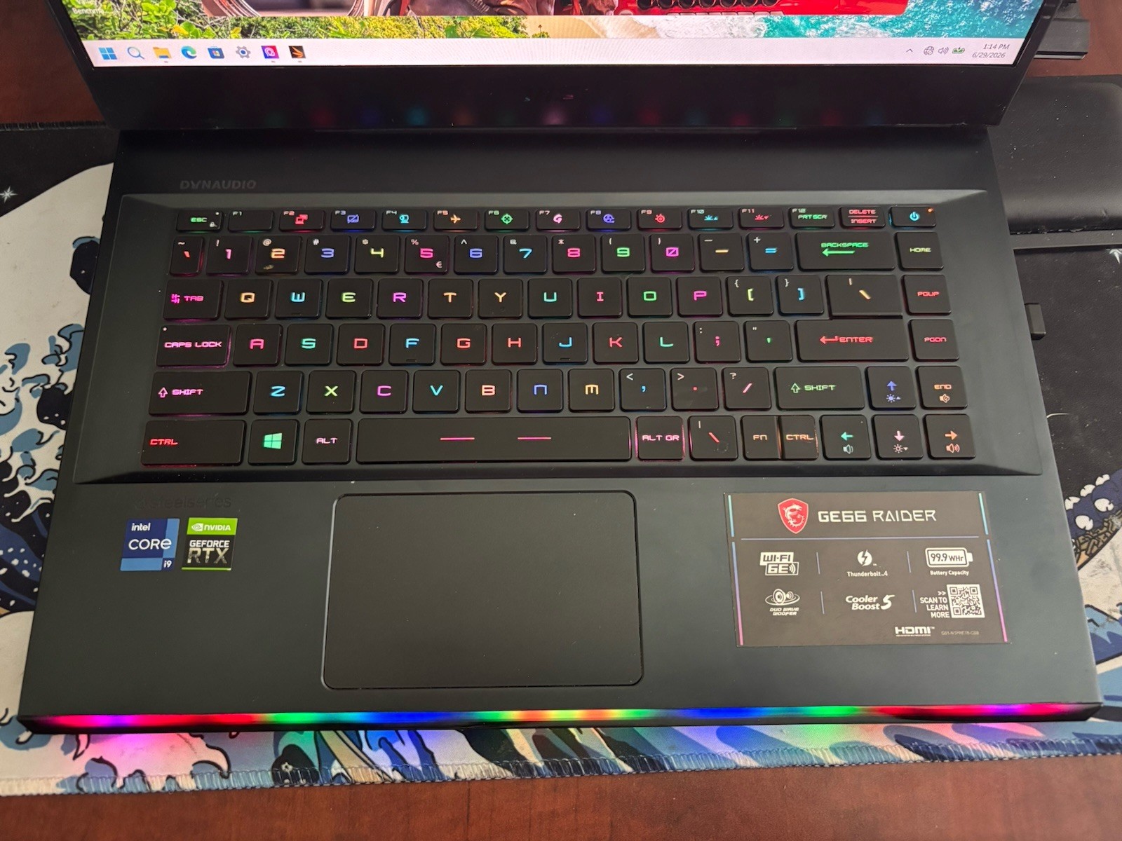 MSI GE66 Raider-15.6″ FHD 240Hz-i9 11980HK-16GB VRAM RTX 3080(140w)-1TB-32GB RAM