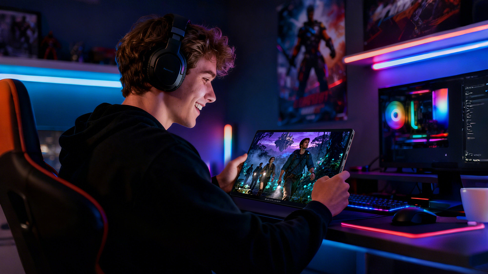 OneXPlayer Super X Gaming & AI 2-In-1 Tablet-Laptop 64G+1TB Water-Cooled Version