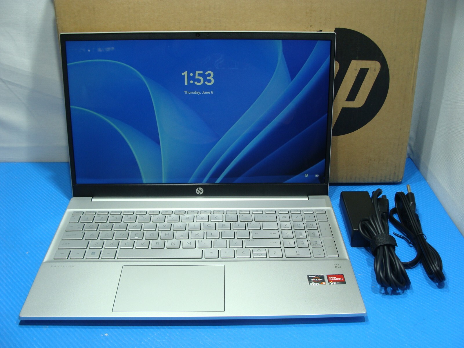 NEW! HP Pavilion 15-eh1010nr 15.6″TOUCH AMD Ryzen 5 2.1GHz 8GB 512GB PwR Battery
