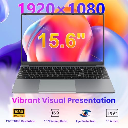 15.6″ FHD Laptops with AI Assistant Included, Quad-Core Processor(Beat Celeron