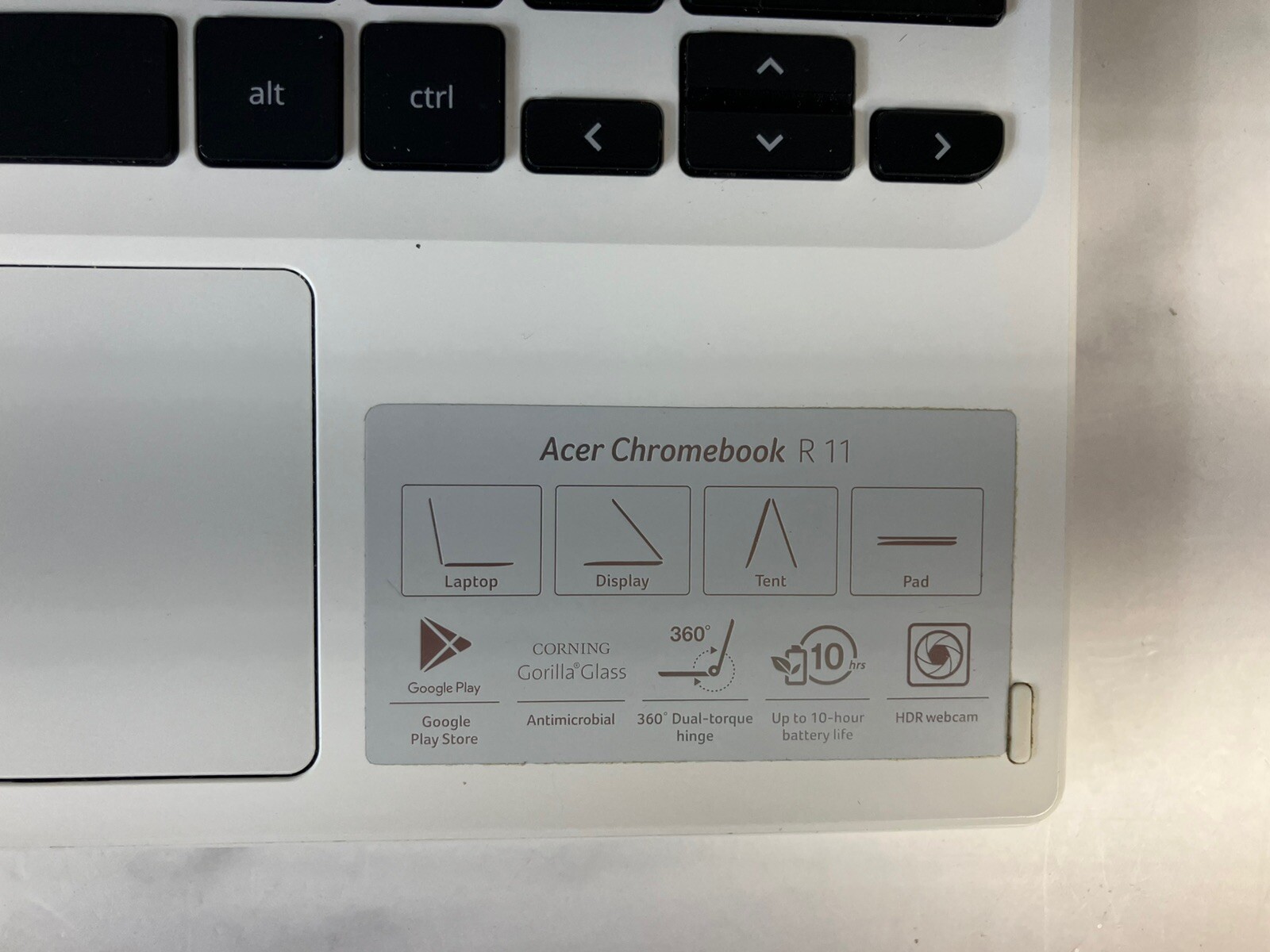 Acer Chromebook R11 CB5-132T White Laptop Model N15Q8, Missing Or Damaged OS