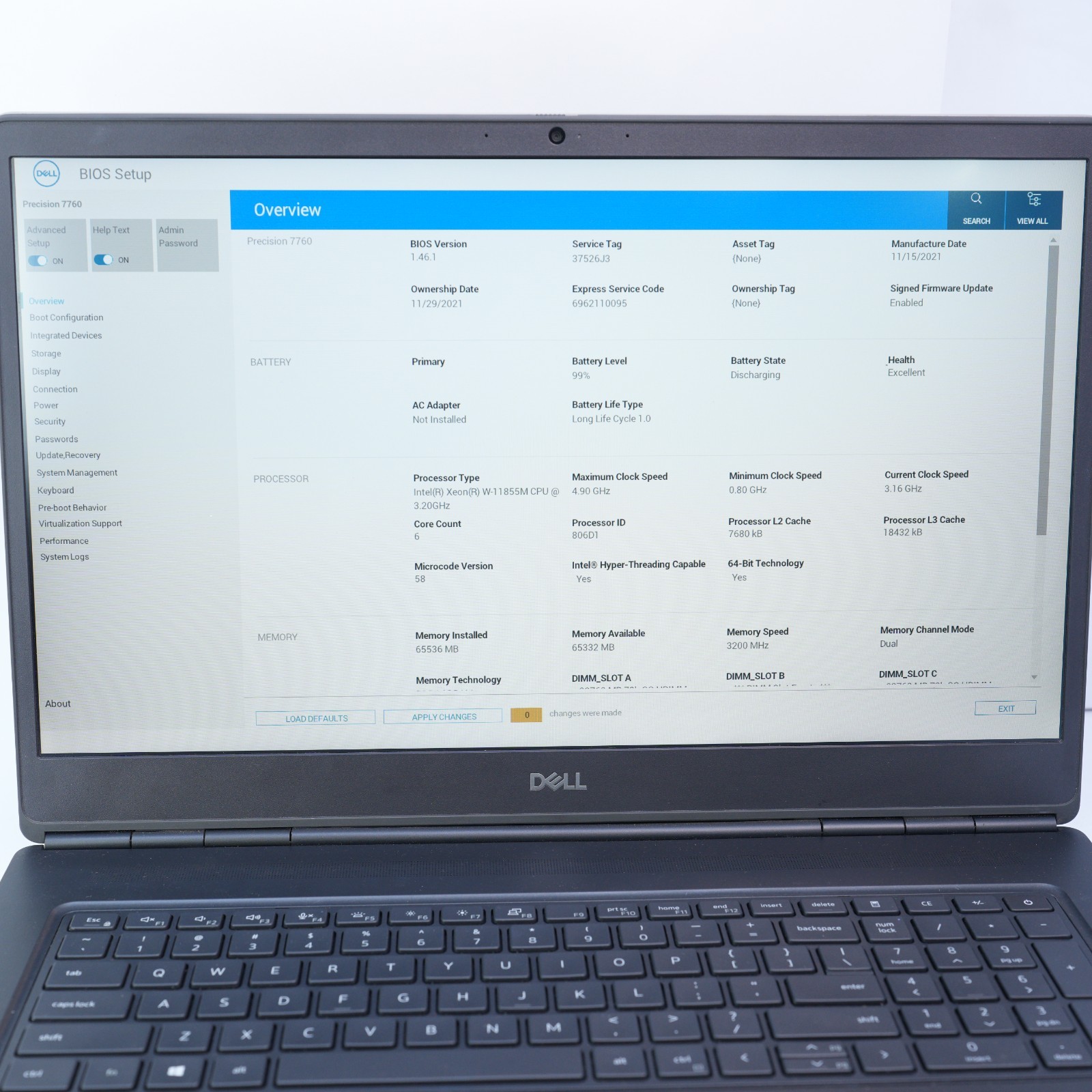 DELL PRECISION 7760 FHD 17″ W-11855M | 64GB | 512GB SSD | RTX A3000 T12-C8