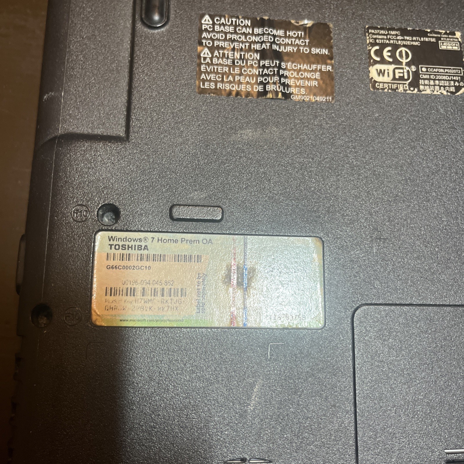 Toshiba Satellite Labtop L455D-S5976 250 GB HDD Widescreen For Parts Only As Is