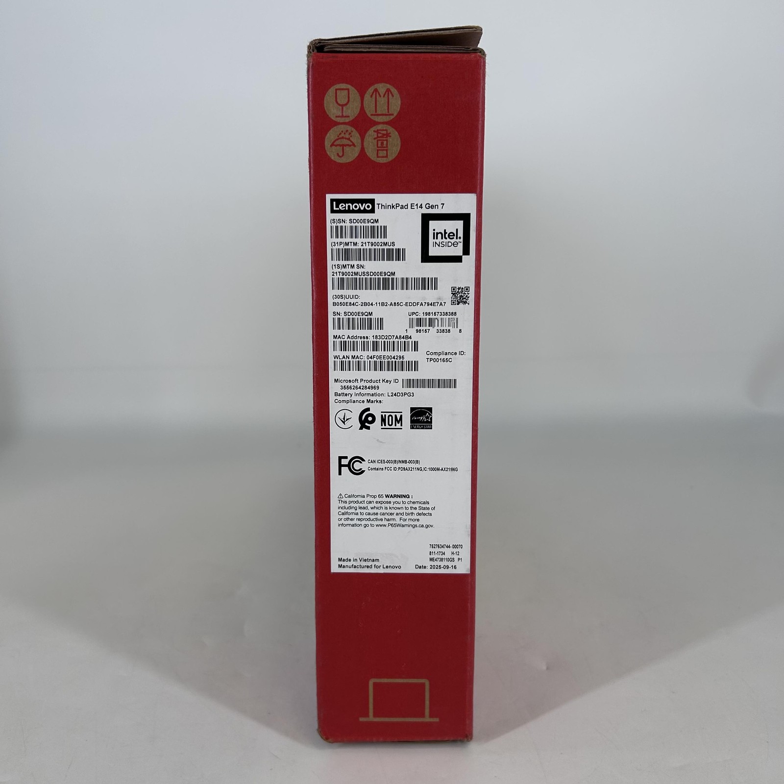 Lenovo ThinkPad E14 Gen 7 FHD+ TOUCH 2.2 GHz Core 5 210H 16GB 512GB SSD Open Box