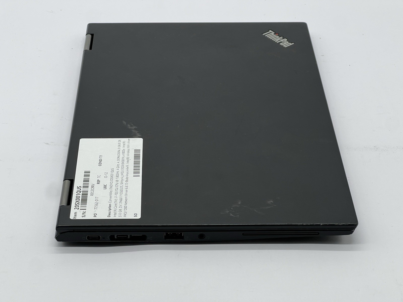 Lenovo ThinkPad X13 Yoga Gen 1-i7-10510U-1.80GHz-16GB RAM-512GB NVMe-No OS/AC