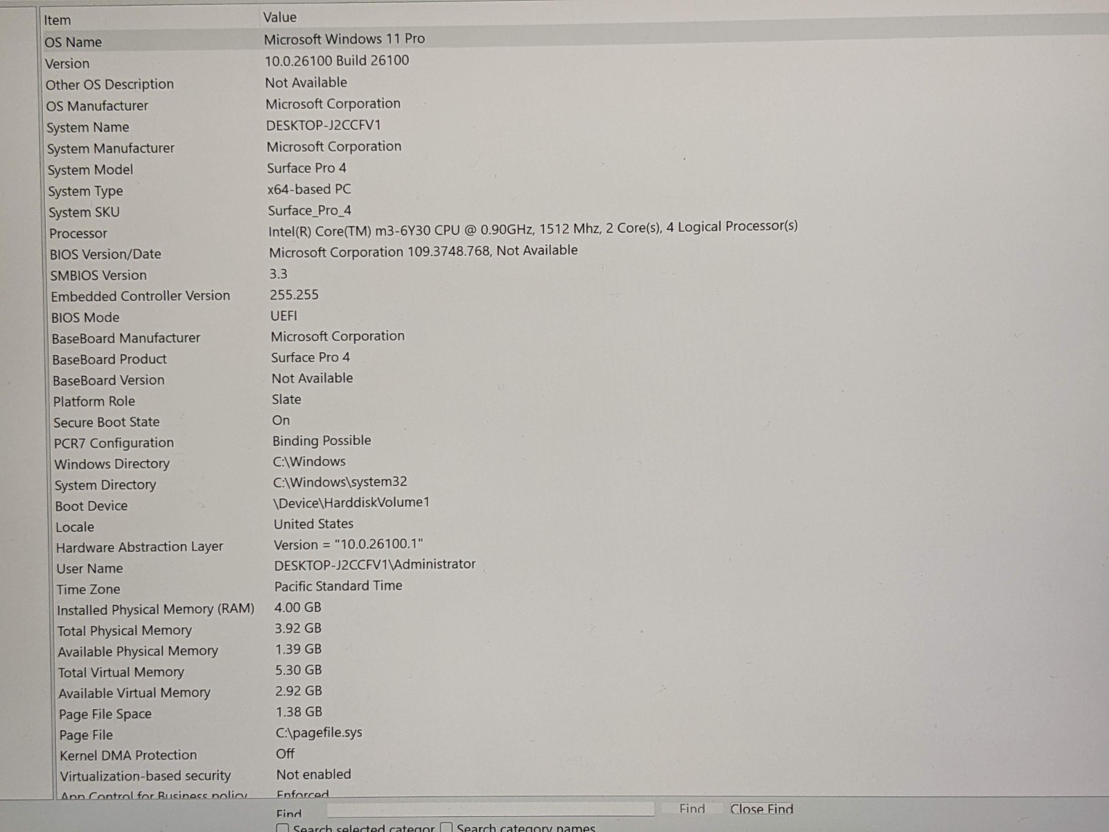 MS Surface Pro 4 12.3″ 2736×1824 TOUCH Intel M3-6Y30 900MHz 4GB 128GB SSD W11Pro