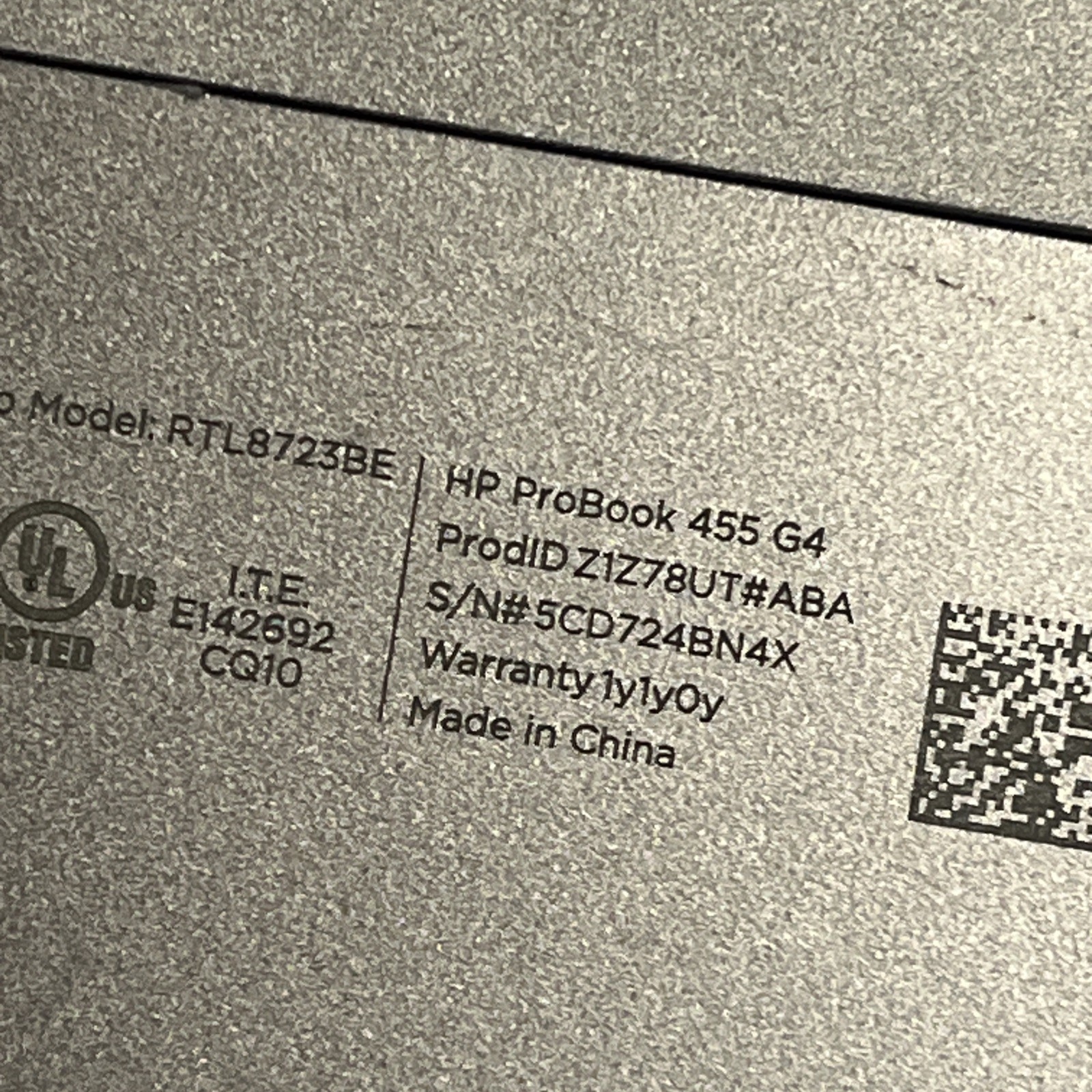 HP PROBOOK 455 G4 AMD A10-9600P 4GB RAM NO HD